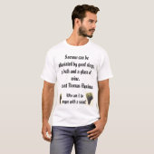 St Thomas Thomas von Aquin auf Wein T-Shirt (Vorne ganz)