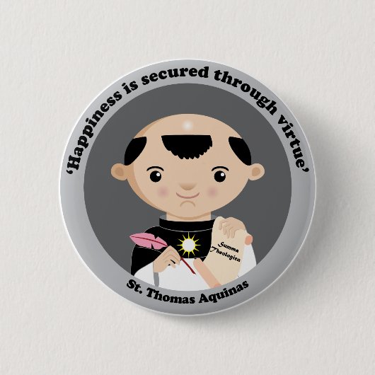 St Thomas Thomas von Aquin Button (Vorderseite)