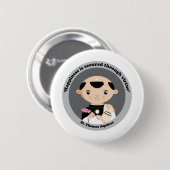 St Thomas Thomas von Aquin Button (Vorne & Hinten)