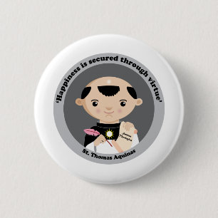 St Thomas Thomas von Aquin Button