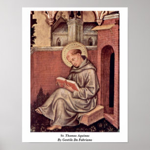 St Thomas Thomas von Aquin durch Gentile da Poster