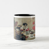 St Thomas Thomas von Aquin und Louis IX Zweifarbige Tasse (Mittel)