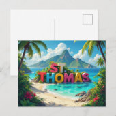 St. Thomas Traum Postkarte (Vorne/Hinten)