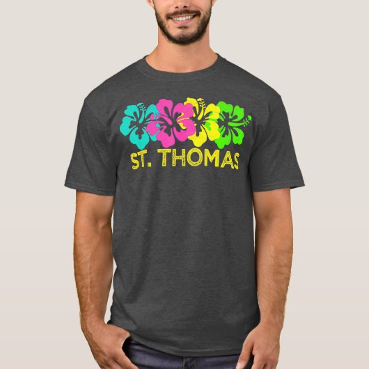 St Thomas Tropical Beach St Thomas Travel Surf T-Shirt (Vorderseite)