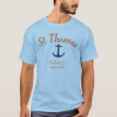 St. Thomas U.S. Jungfrau Islands Anchor Shirt, Men T-Shirt (Vorderseite)