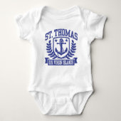 St. Thomas U.S. Jungfrau Islands Baby Strampler (Vorderseite)