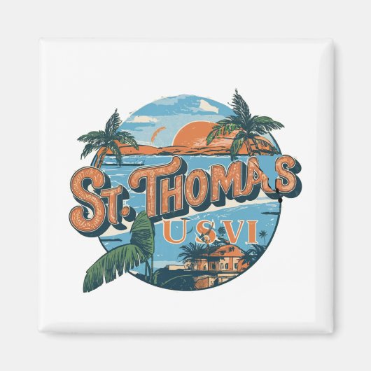 St Thomas U.S. Jungfrau Islands Magnet (Vorne)