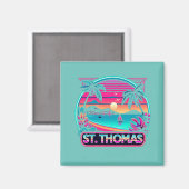 St Thomas U.S. Jungfrau Islands Magnet (Vorderseite/Rückseite)