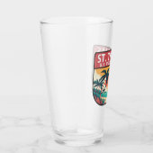 St Thomas U.S. Jungfrau Islands Retro Emblem Glas (Rechts)