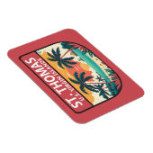 St Thomas U.S. Jungfrau Islands Retro Emblem Magnet (Rechte Seite)