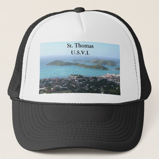 St Thomas U.S.V.I. Truckerkappe (Vorderseite)
