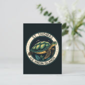 St Thomas U.S. Virgin Islands Turtle Badge Postkarte (Stehend Vorderseite)