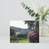 St. Thomas und Kreuzfahrtschiff Postkarte (Stehend Vorderseite)