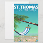 St Thomas US Jungfrau Islands Briefpapier (Vorne/Hinten)