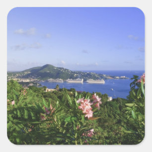 St. Thomas, US Jungfrau Islands Charlotte Quadratischer Aufkleber