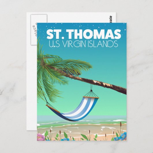 St Thomas US Jungfrau Islands Postkarte (Vorne/Hinten)