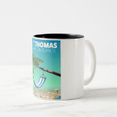 St Thomas US Jungfrau Islands Zweifarbige Tasse (VorderseiteRechts)