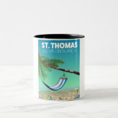 St Thomas US Jungfrau Islands Zweifarbige Tasse (Mittel)