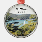 St. Thomas, USA Silbernes Ornament (Vorne)
