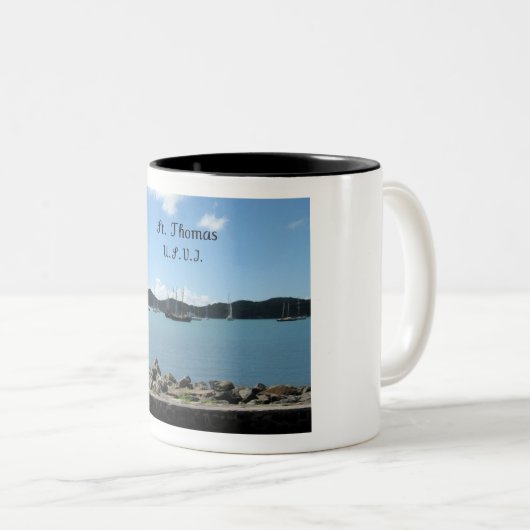 St. Thomas, USA Zweifarbige Tasse (VorderseiteRechts)