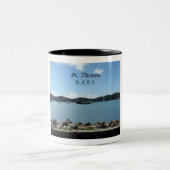 St. Thomas, USA Zweifarbige Tasse (Mittel)
