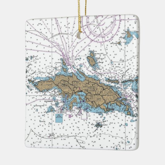 St Thomas USVI Keramikornament (Links)