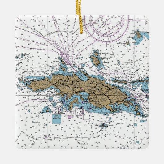 St Thomas USVI Keramikornament (Vorderseite)