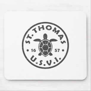 St Thomas Usvi Meeresschildkröte Männer Frauen Kin Mousepad