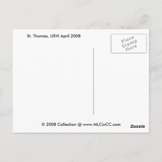 St. Thomas, USVI Postcard Postkarte (Rückseite)