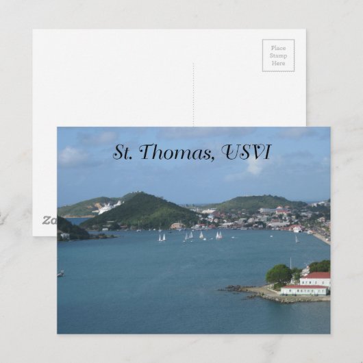 St. Thomas USVI Postkarte (Vorne/Hinten)