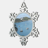 St. Thomas, USVI Schneeflocken Zinn-Ornament (Rechts)