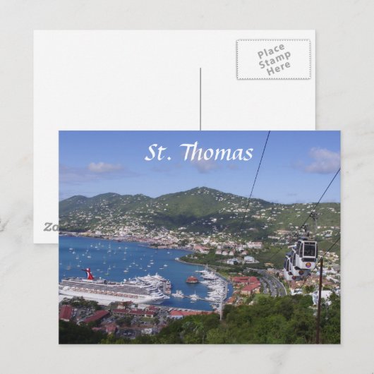 St Thomas View Postkarte (Vorne/Hinten)