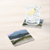 St- Thomaskirche und Berge, Slowenien-Untersetzer Rechteckiger Pappuntersetzer (Vor Ort)