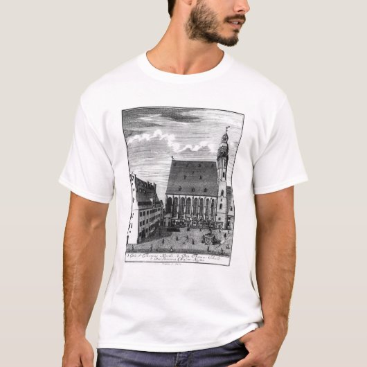 St Thomaskirche und -schule in Leipzig, 1723 T-Shirt (Vorderseite)