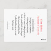 St. Tikhon Prayer Card Postkarte (Rückseite)