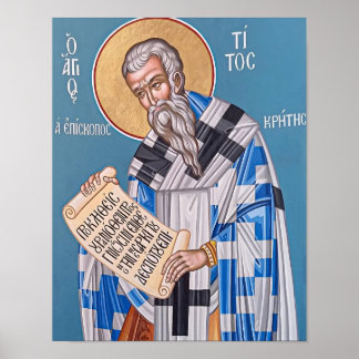 St. Titus of the Seventy Orthodox Icon Print  Poster