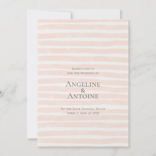 St. Tropez Destination Wedding  Einladung (Vorderseite)