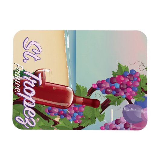st. Tropez France Weinprospekt Magnet (Horizontal)