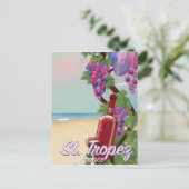 st. Tropez France Weinprospekt Postkarte (Stehend Vorderseite)