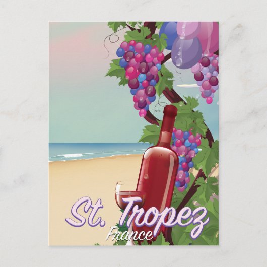 st. Tropez France Weinprospekt Postkarte (Vorderseite)