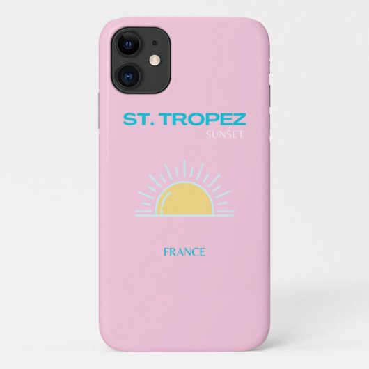 St Tropez, Frankreich, Preppy, Pink Case-Mate iPhone Hülle (Rückseite)