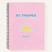 St Tropez, Frankreich, Preppy, Pink Notizblock (Vorderseite)