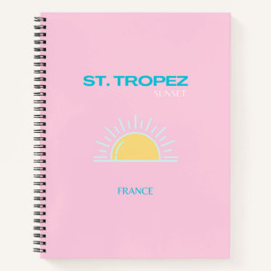 St Tropez, Frankreich, Preppy, Pink Notizblock