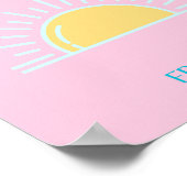 St Tropez, Frankreich, Preppy, Pink Poster (Ecke)