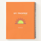 St Tropez, Frankreich, Sunset, Travel Art, Orange Notizblock (Rückseite)