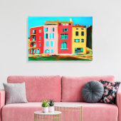 St Tropez House am Strand Leinwanddruck (Insitu (Wohnzimmer))