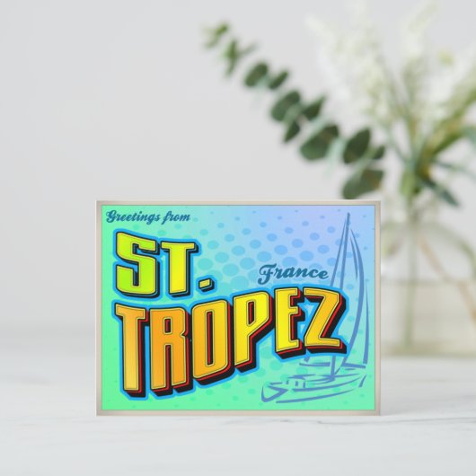 ST. TROPEZ POSTKARTE (Stehend Vorderseite)