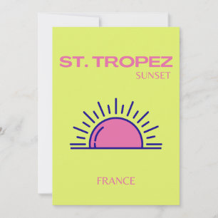 St Tropez, Preppy, Green Dankeskarte