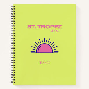 St Tropez, Preppy, Green Notizblock