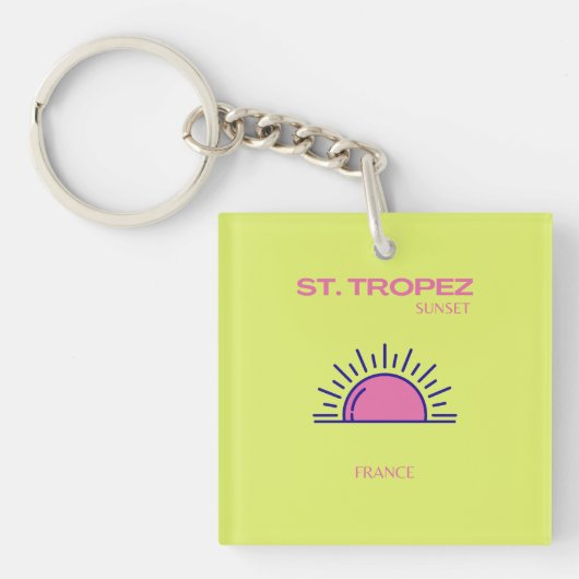 St Tropez, Preppy, Green Schlüsselanhänger (Vorderseite)